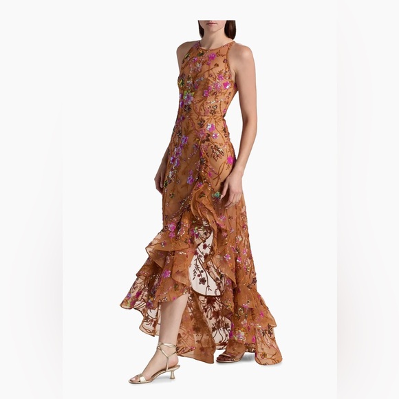 Bronx and Banco Sicilia Sequined Maxi Dress in coral multi - Picture 7 of 17